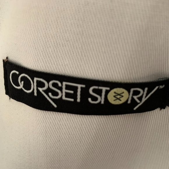 Rose Gold Corset Story Ribbon Halter Corset Dust Pink Boned - Picture 3 of 3